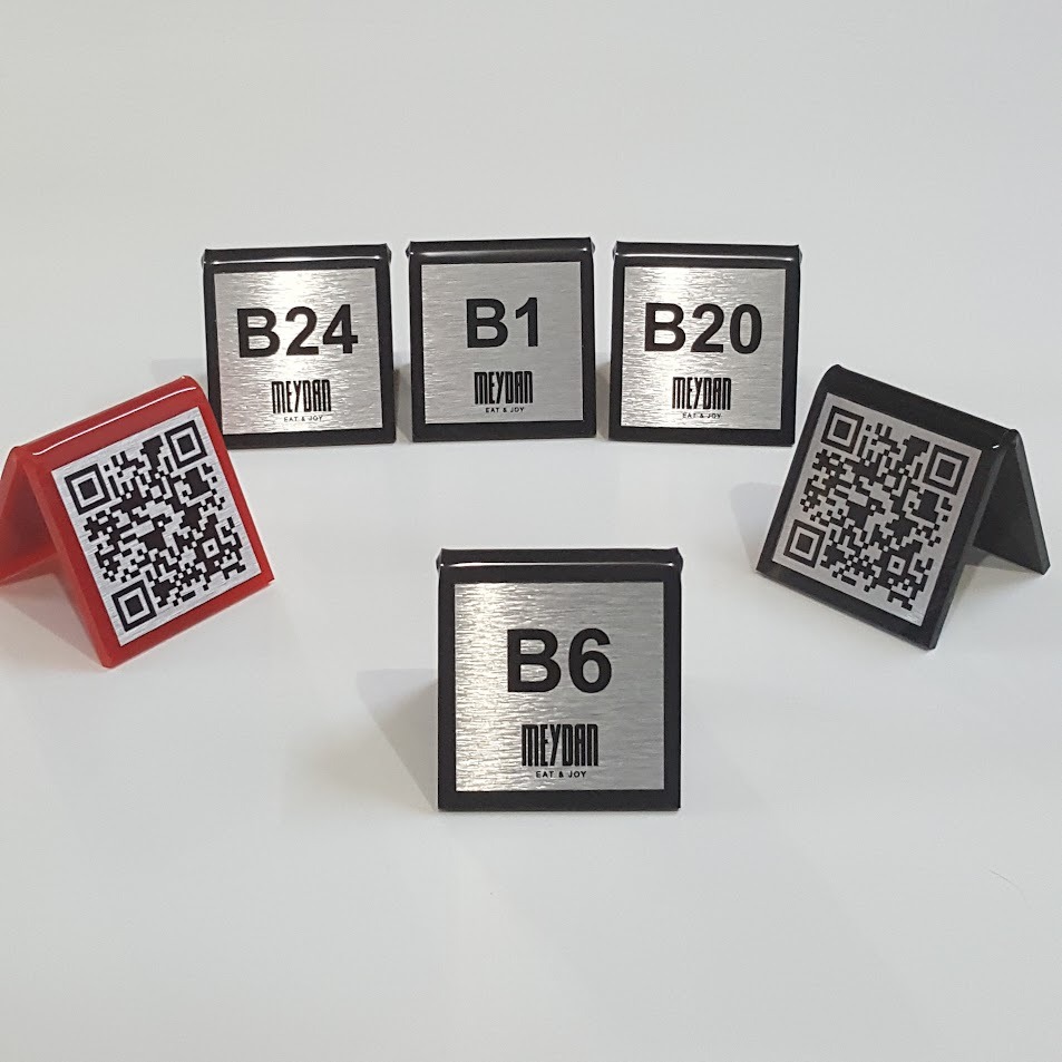 Masa Numaralı QR Menü Numaratör Standı