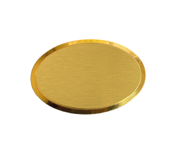 Oval Yaka İsimlik Gold 