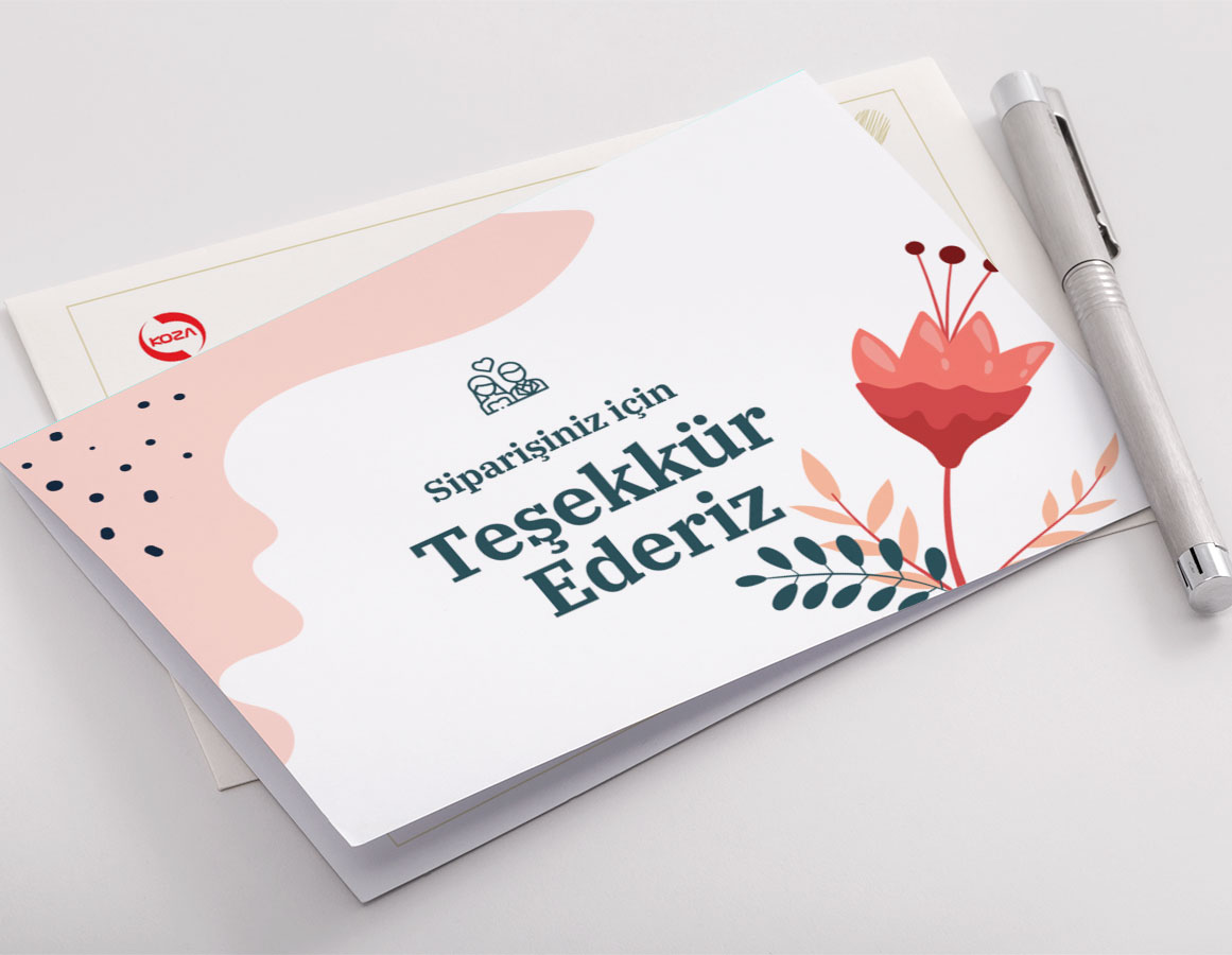 E-Ticaret Teşekkür Kartı Baskı