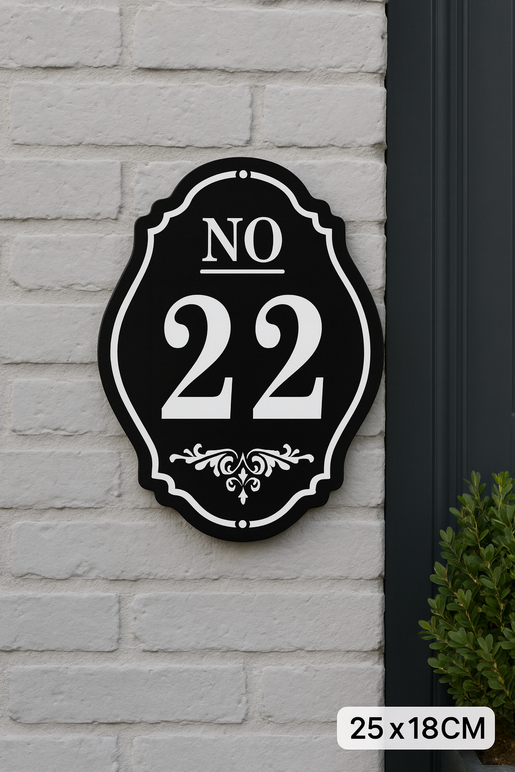 Site – Apartman – Kapı – Villa – Duvar Numarası 25x18 cm | Dış Mekan Dayanıklı Pleksi Kapı Numarası